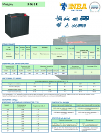 Аккумулятор тяговый NBA 3 GL 6 E (6V / 240Ah)